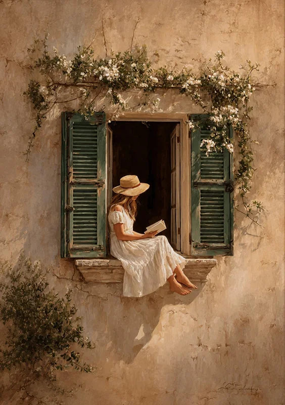 Girl at the Window Canvas Print