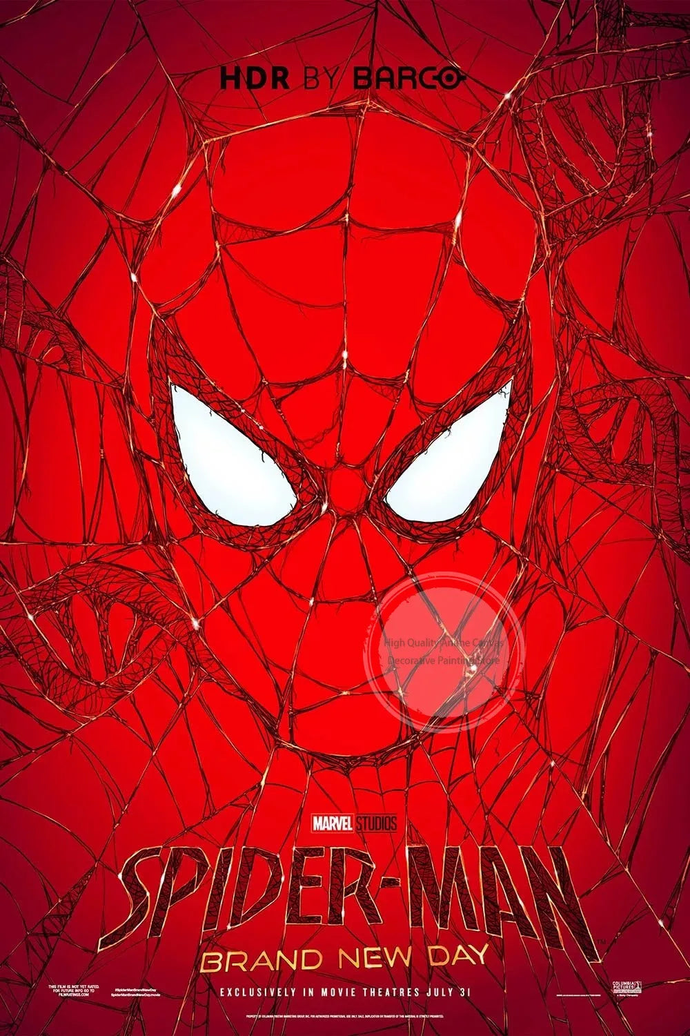 Spider-Man Cinematic Art – Unframed Canvas Poster