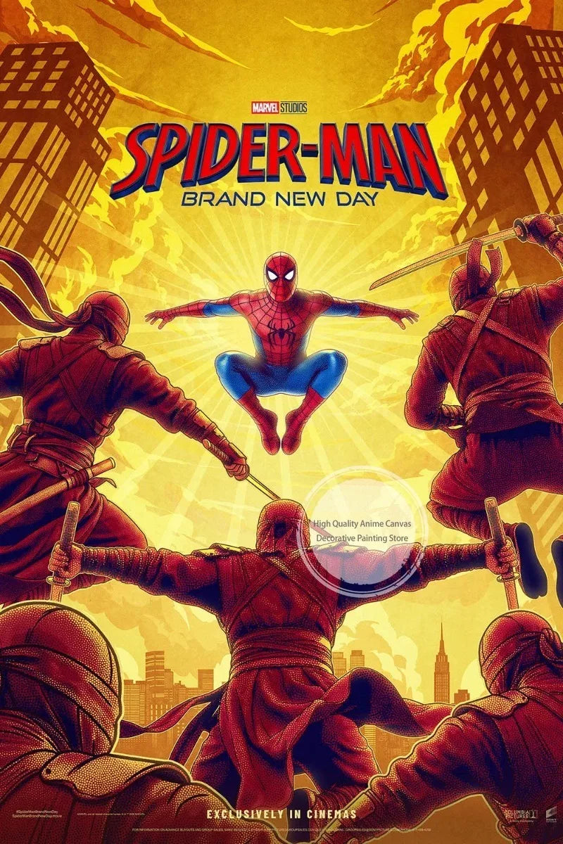 Spider-Man Cinematic Art – Unframed Canvas Poster