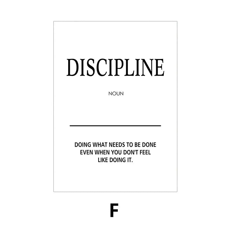 Minimalist Black & White Motivational Canvas Poster