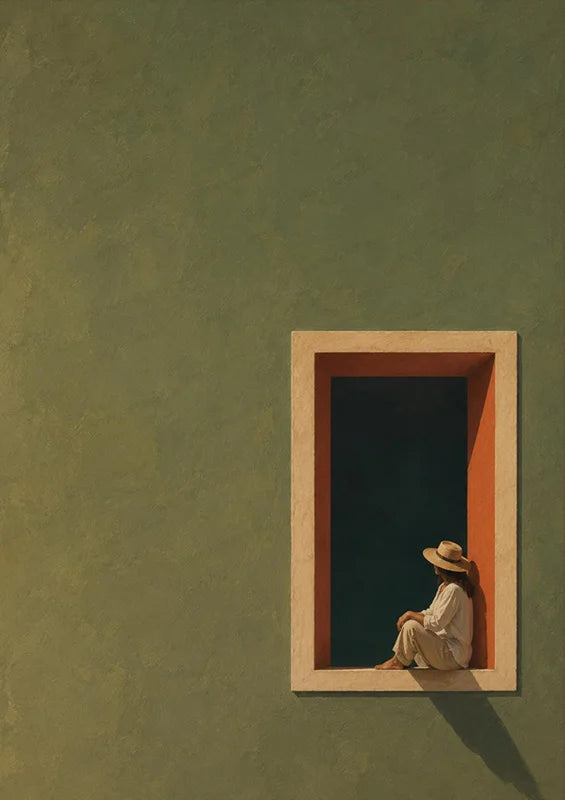 Girl at the Window Canvas Print