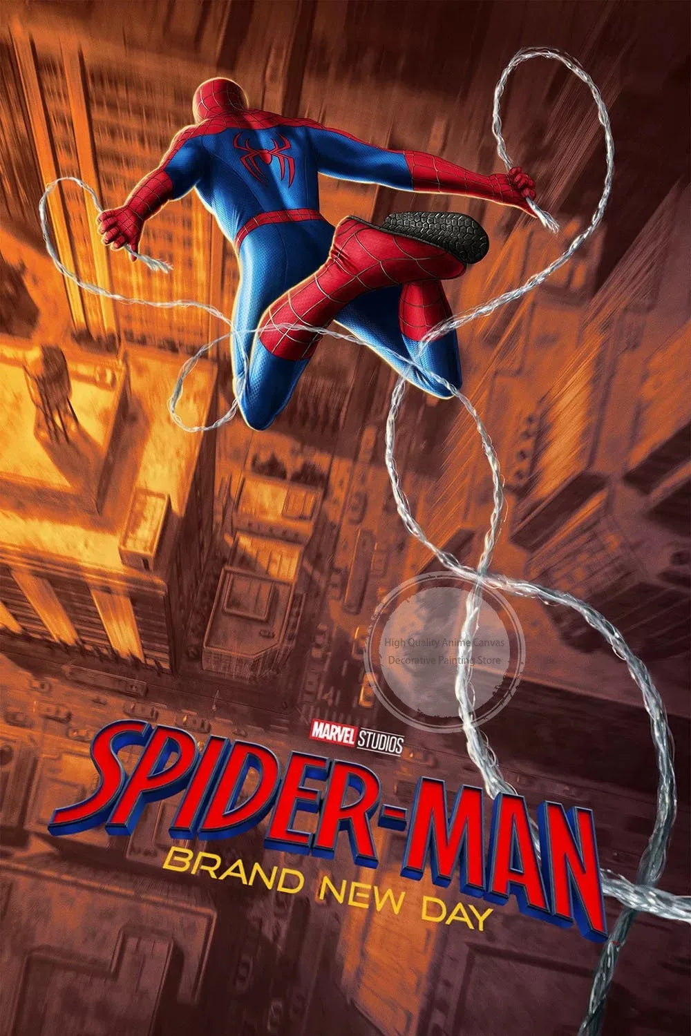 Spider-Man Cinematic Art – Unframed Canvas Poster