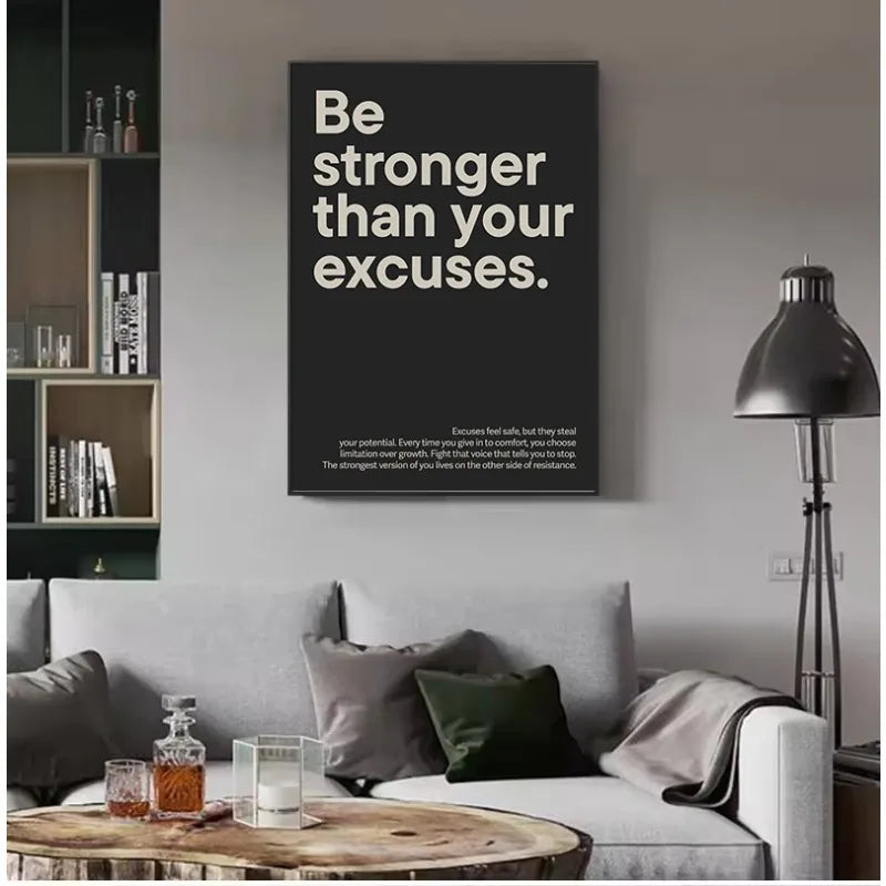 Minimalist Gym Motivation Canvas Poster