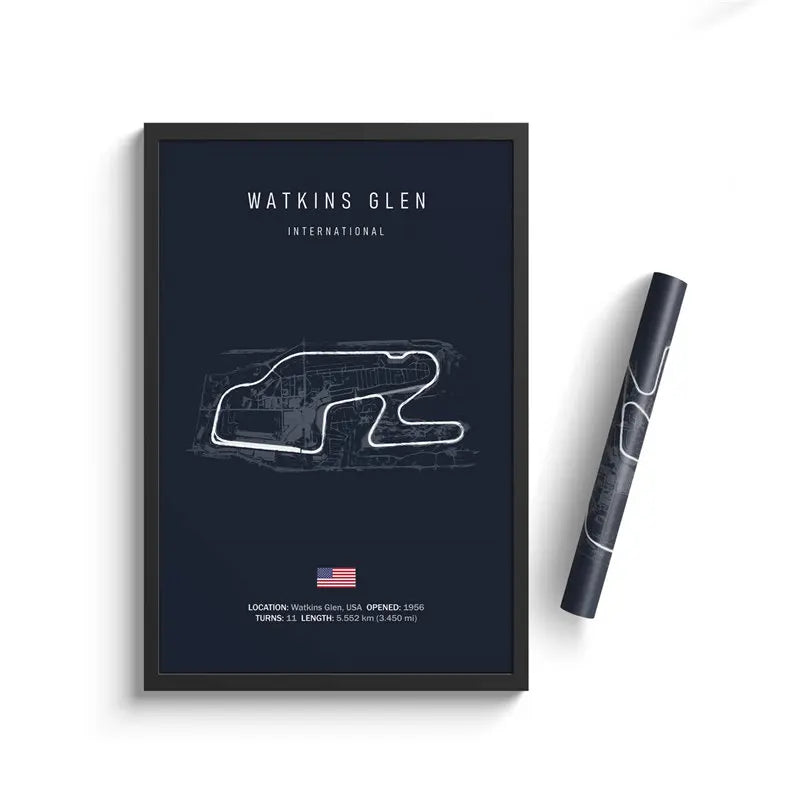 Formula One Track Circuits Canvas Prints