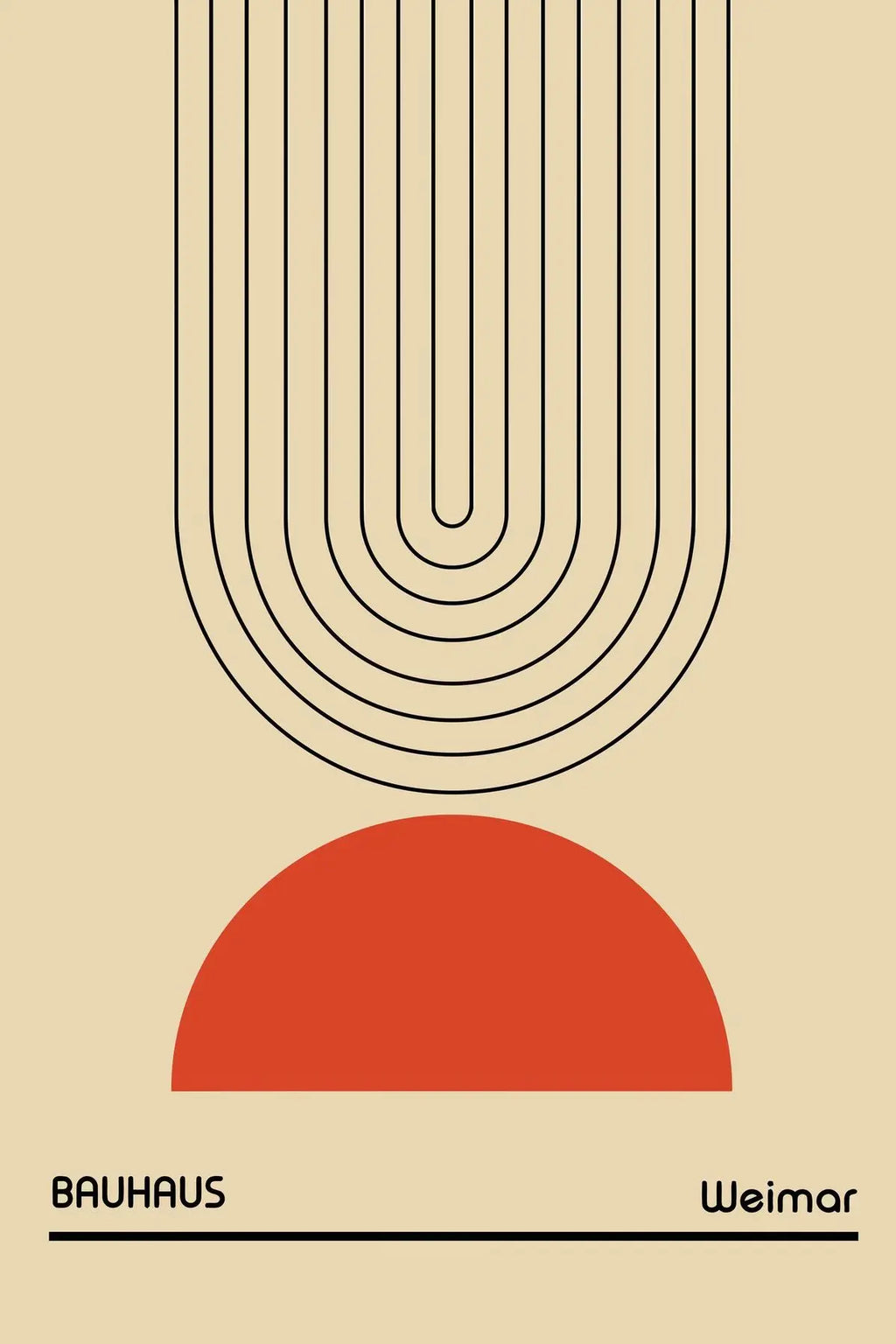 Bauhaus Geometric Canvas Print