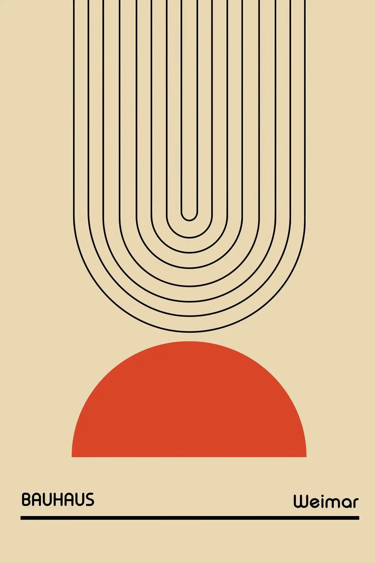 Bauhaus Geometric Canvas Print