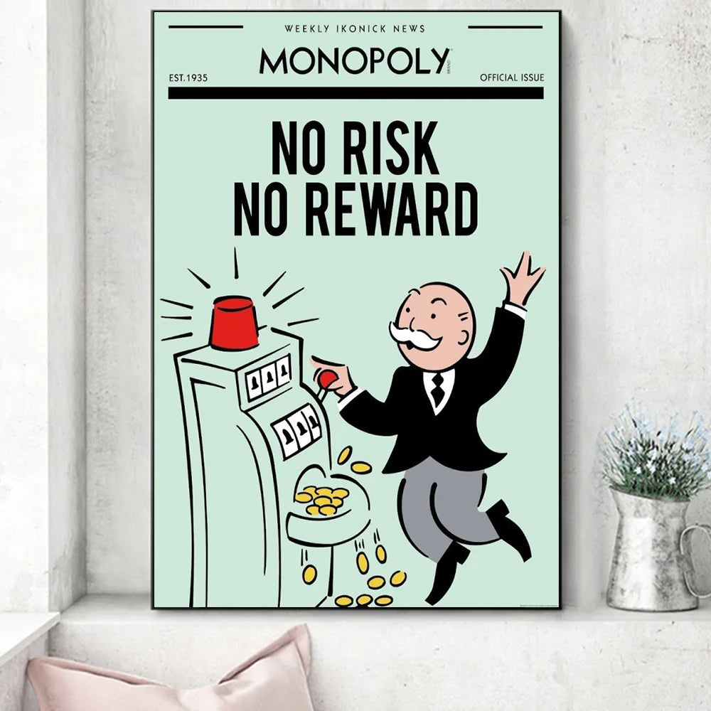 Monopoly Motivational Canvas Print