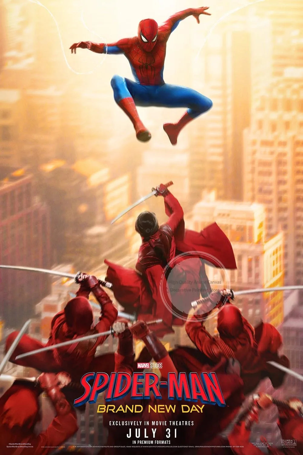 Spider-Man Cinematic Art – Unframed Canvas Poster