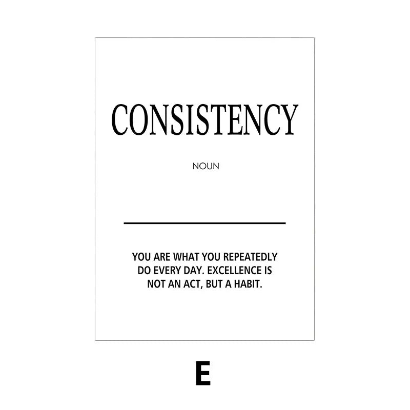 Minimalist Black & White Motivational Canvas Poster