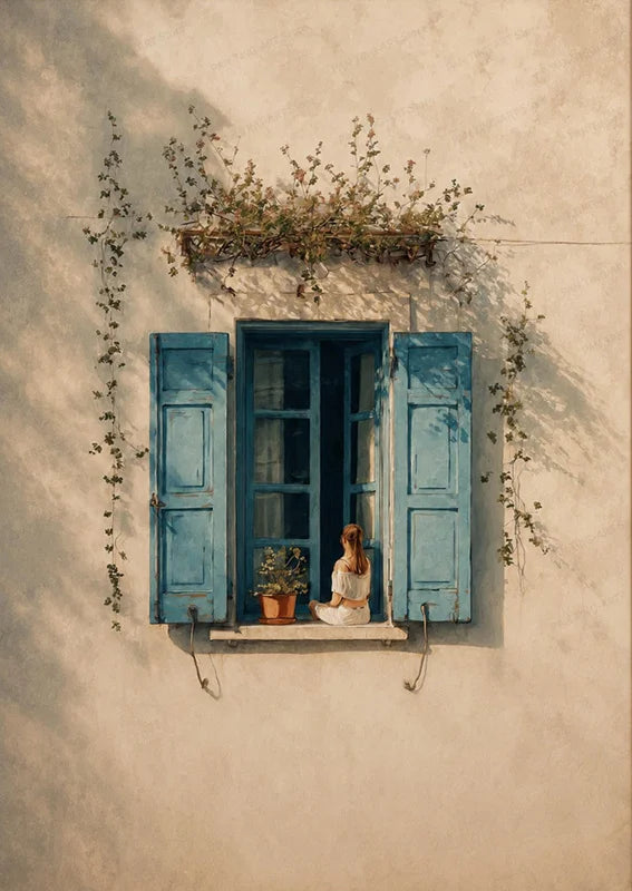 Girl at the Window Canvas Print