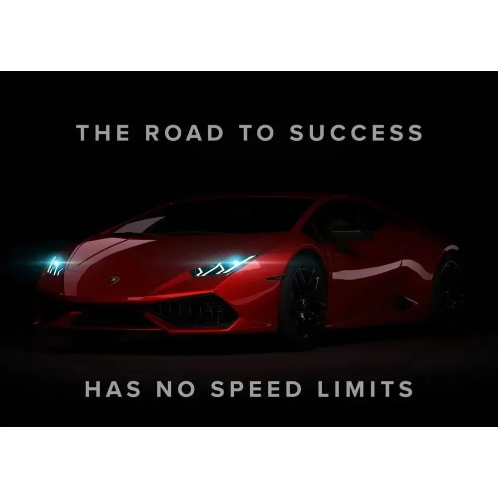 Motivational Supercar Canvas Poster