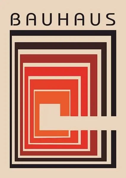Bauhaus Geometric Canvas Print