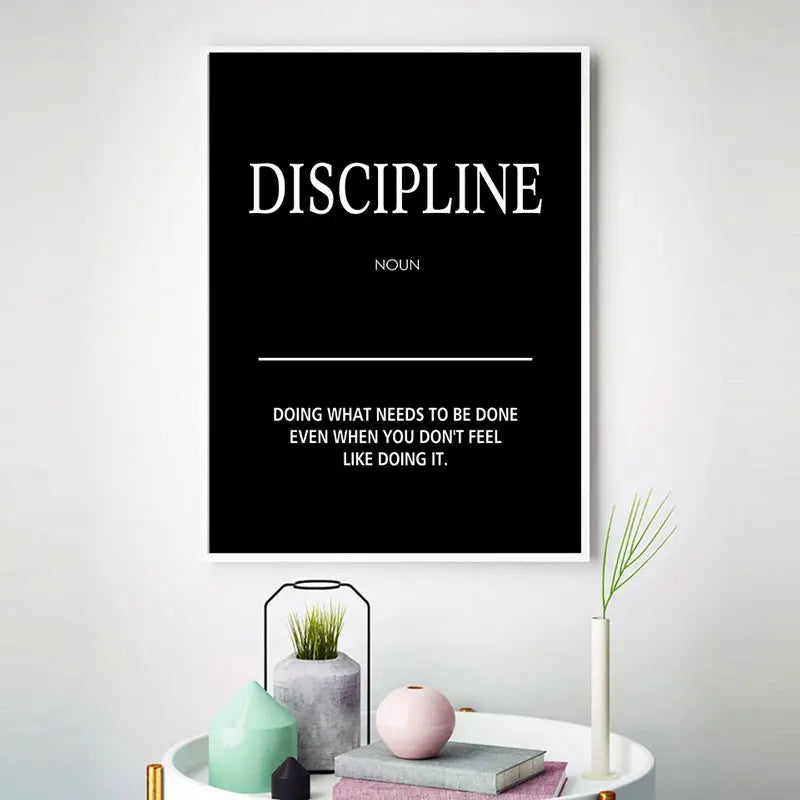 Minimalist Black & White Motivational Canvas Poster