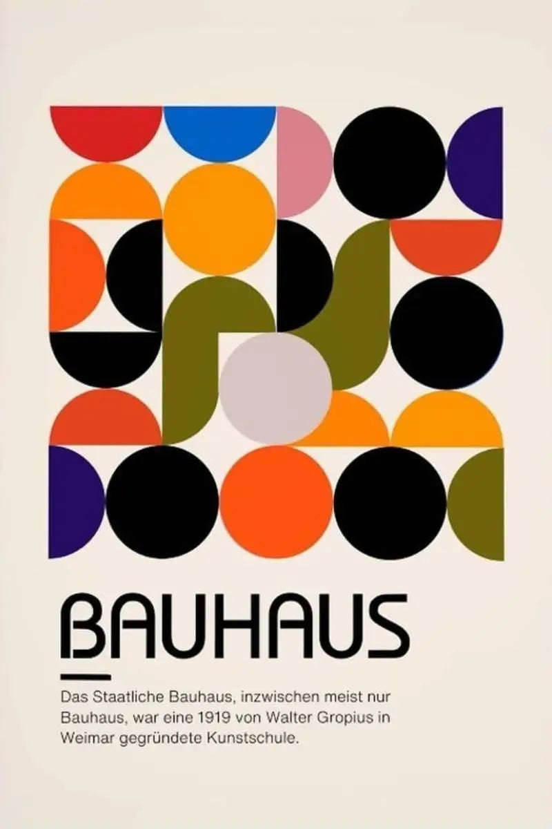 Bauhaus Geometric Canvas Print