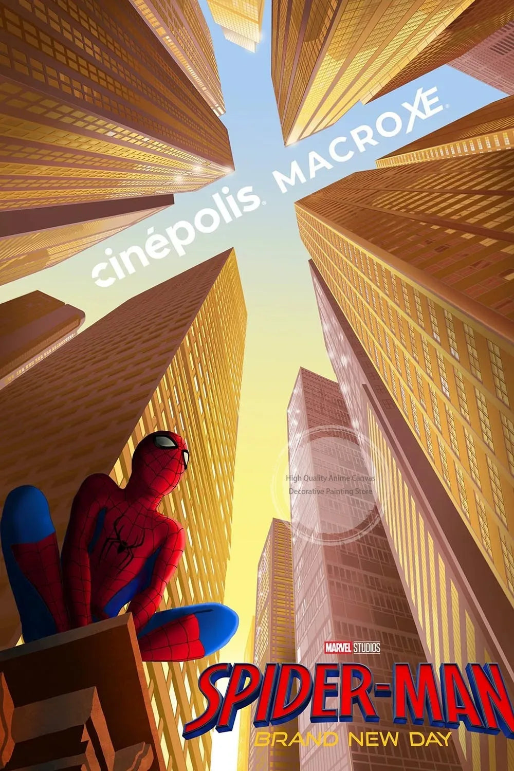 Spider-Man Cinematic Art – Unframed Canvas Poster