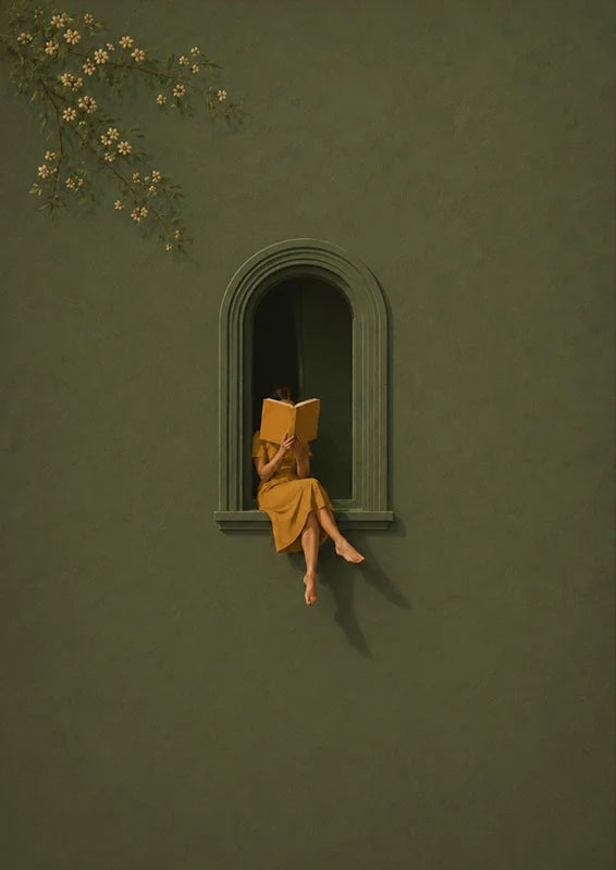 Girl at the Window Canvas Print