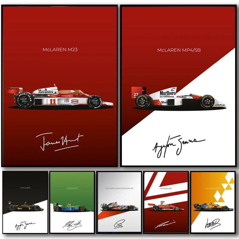 F1 Racing Club Team Posters