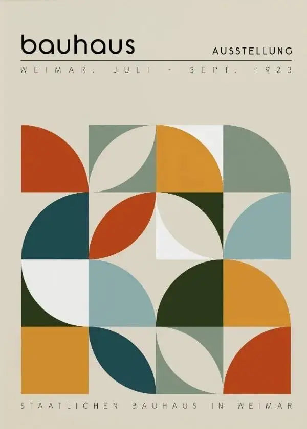 Bauhaus Geometric Canvas Print