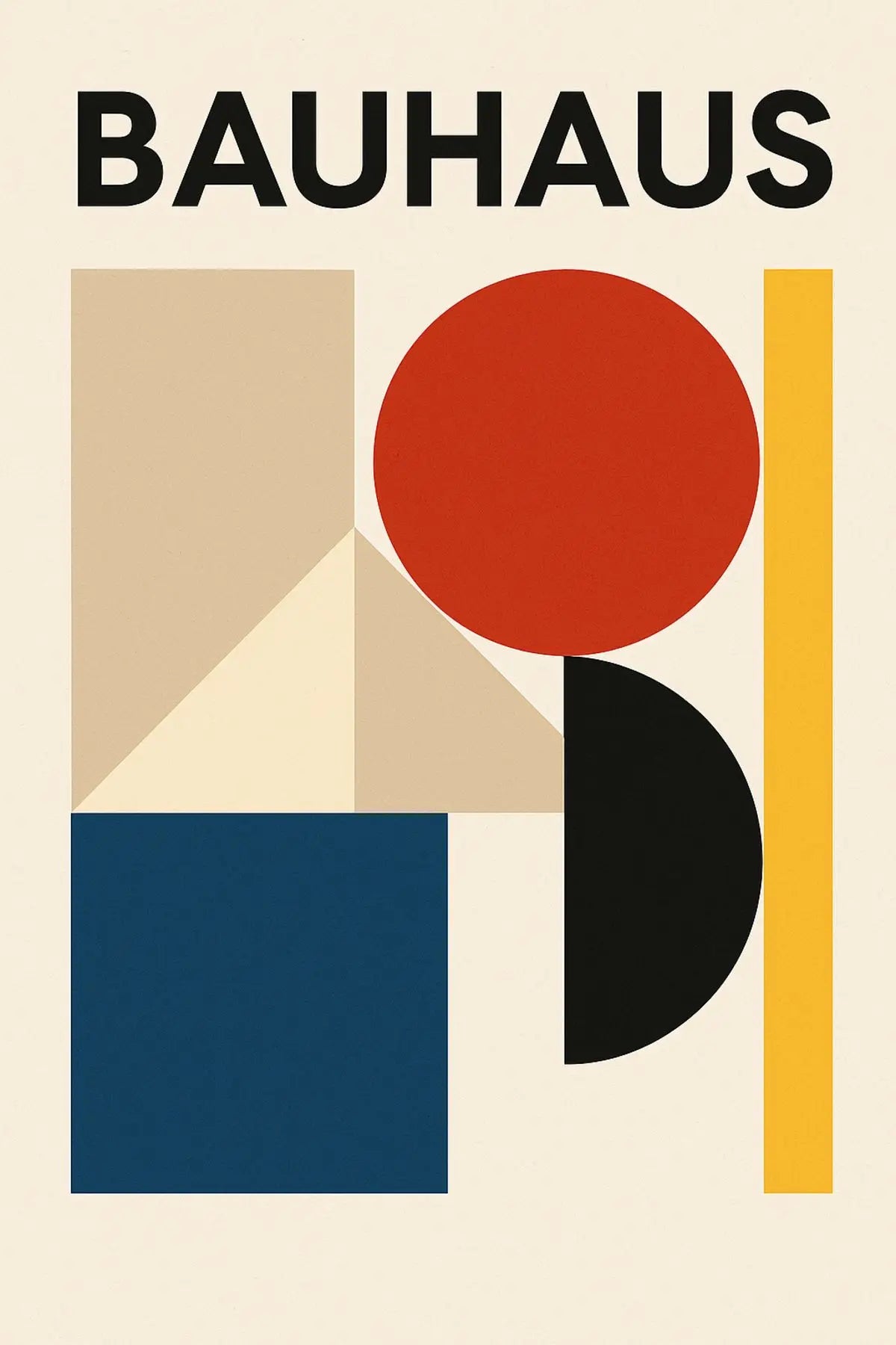 Bauhaus Geometric Canvas Print