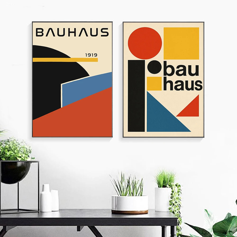 Bauhaus Geometric Canvas Print
