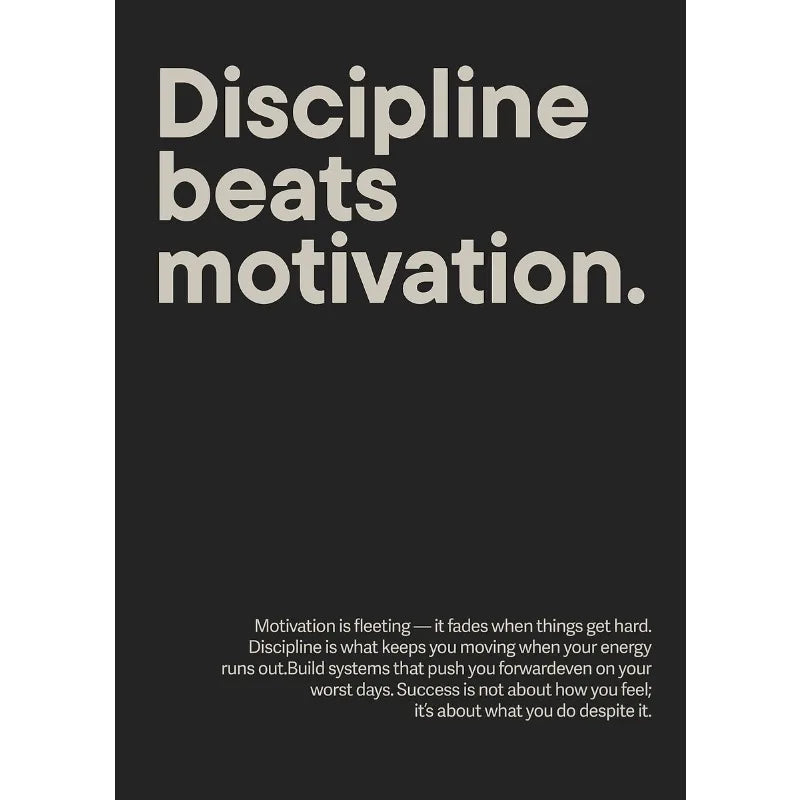 Minimalist Gym Motivation Canvas Poster