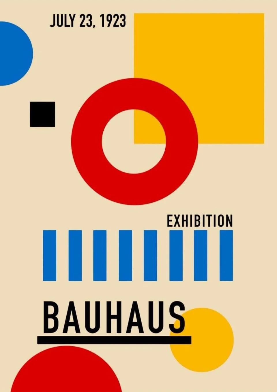 Bauhaus Geometric Canvas Print