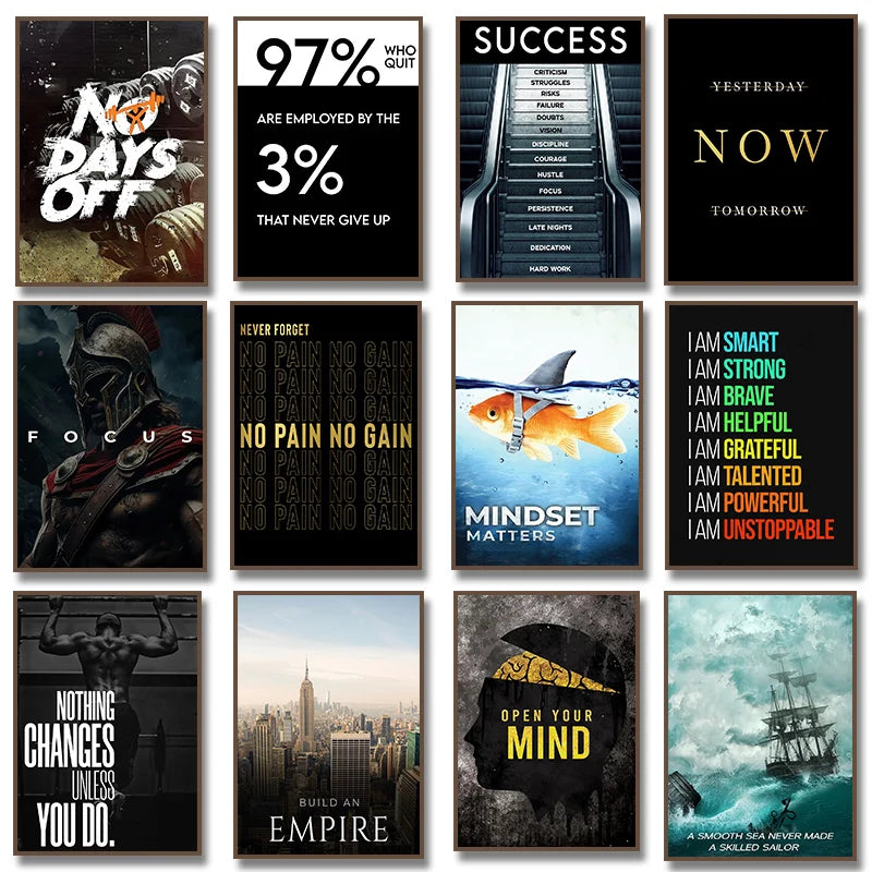 Mindset & Success Canvas Poster
