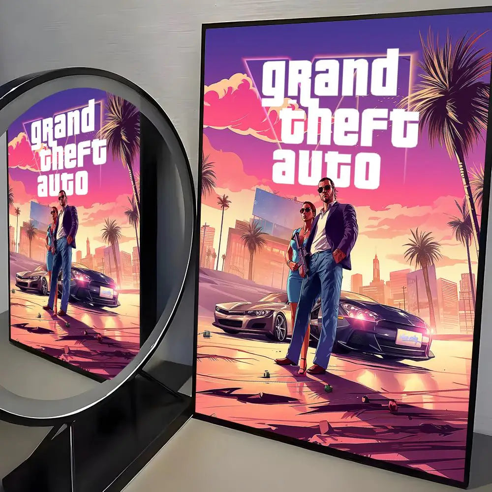 GTA VI Self-Adhesive Gaming Poster
