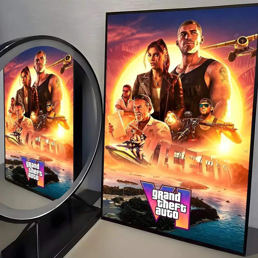 GTA VI Self-Adhesive Gaming Poster