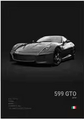 Minimalist Grey 599 GTO Poster