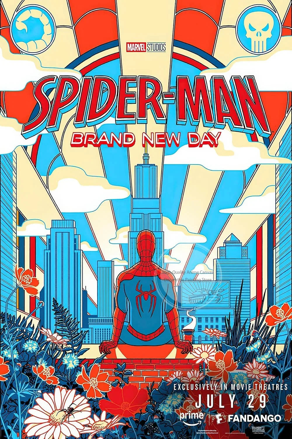 Spider-Man Cinematic Art – Unframed Canvas Poster