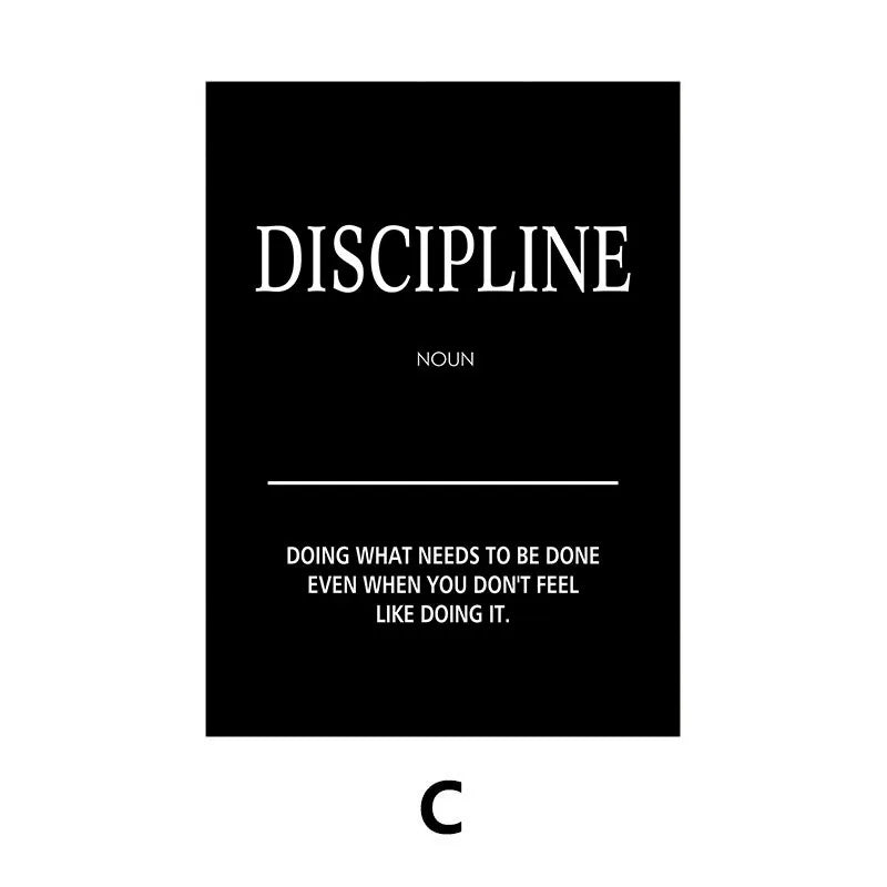 Minimalist Black & White Motivational Canvas Poster