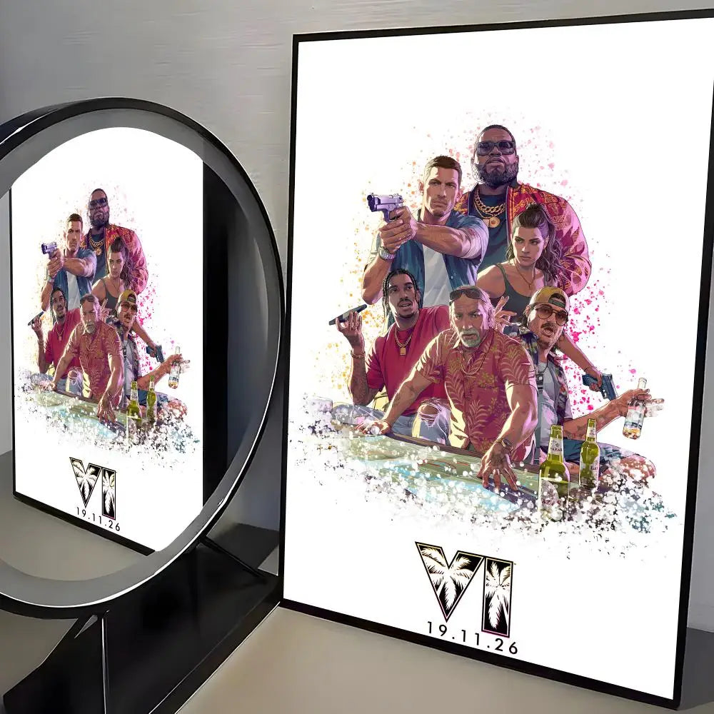 GTA VI Self-Adhesive Gaming Poster