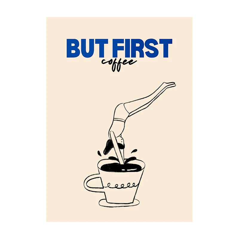 Retro Coffee & Café Canvas Print