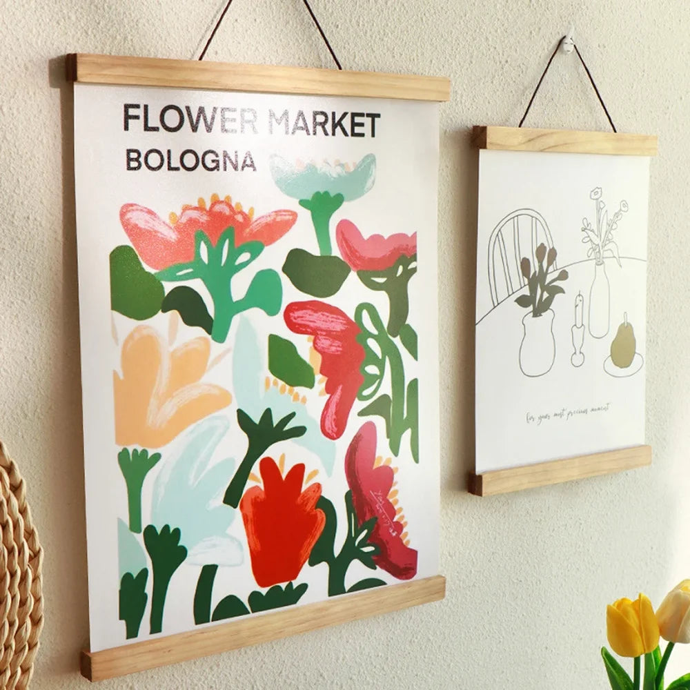 Magnetic Wooden Poster Hanger Frame