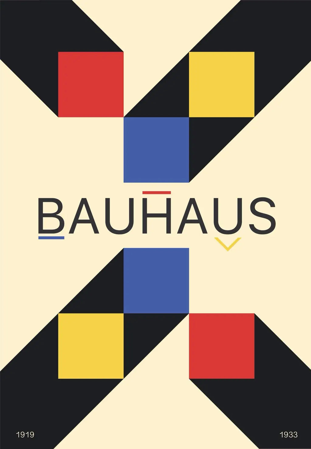 Bauhaus Geometric Canvas Print