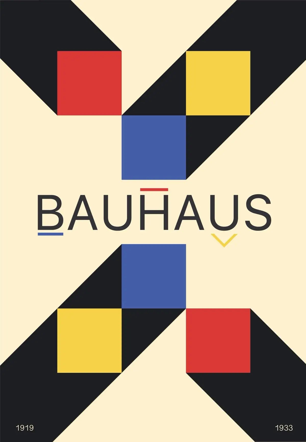 Bauhaus Geometric Canvas Print