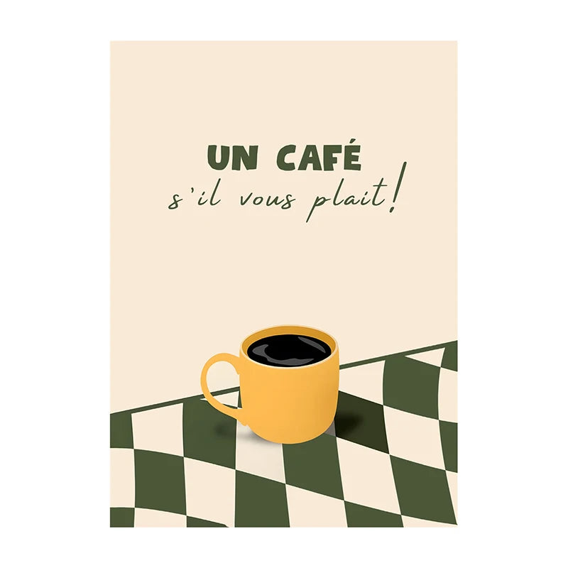 Retro Coffee & Café Canvas Print