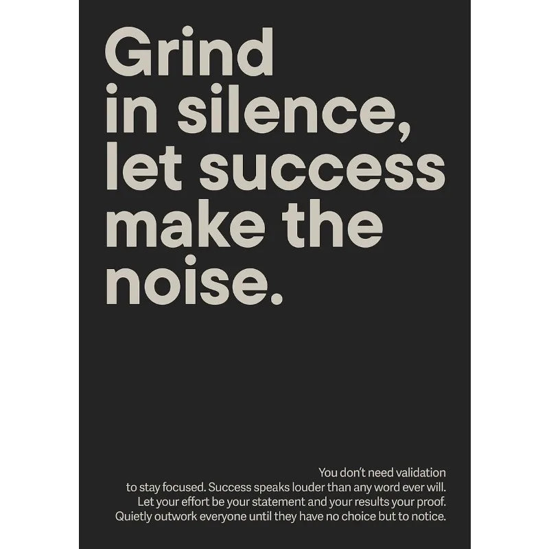 Minimalist Gym Motivation Canvas Poster