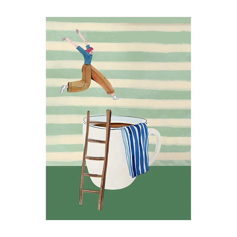 Retro Coffee & Café Canvas Print