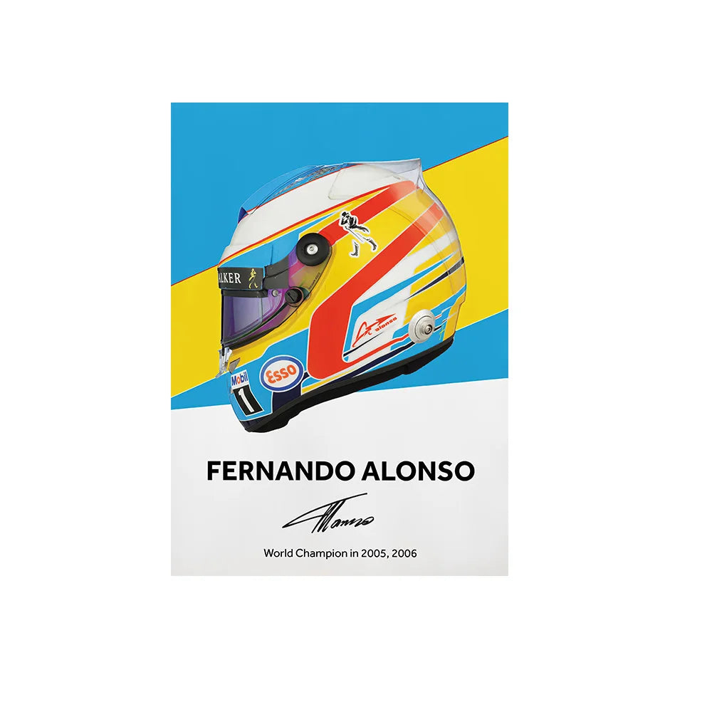 Formula 1 Helmet Wall Art Poster