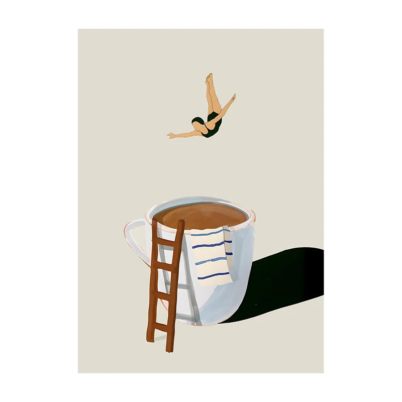Retro Coffee & Café Canvas Print