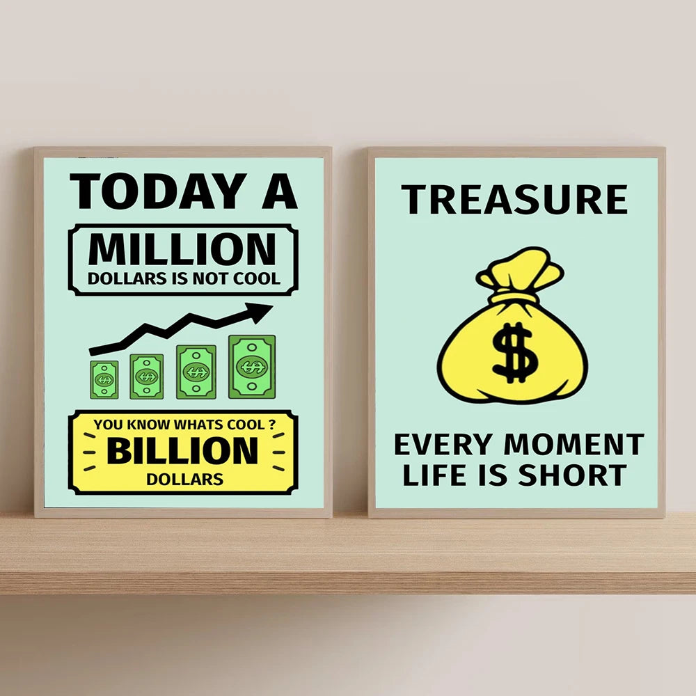Monopoly Motivational Canvas Print