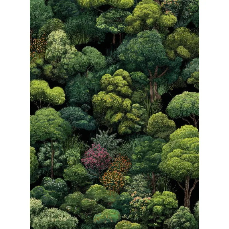 Vintage Jungle Landscape Canvas Print