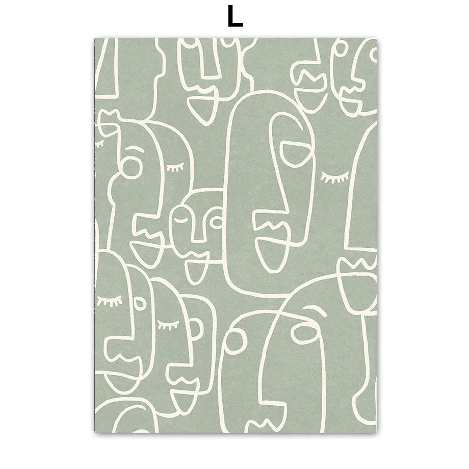 Sage & Peach Boho Botanical Canvas Print