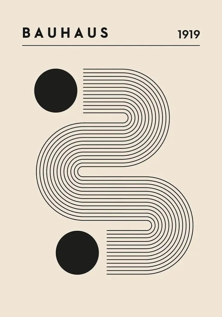 Bauhaus Geometric Canvas Print
