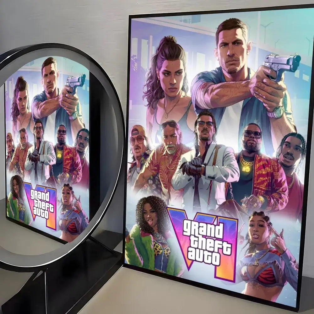 GTA VI Self-Adhesive Gaming Poster