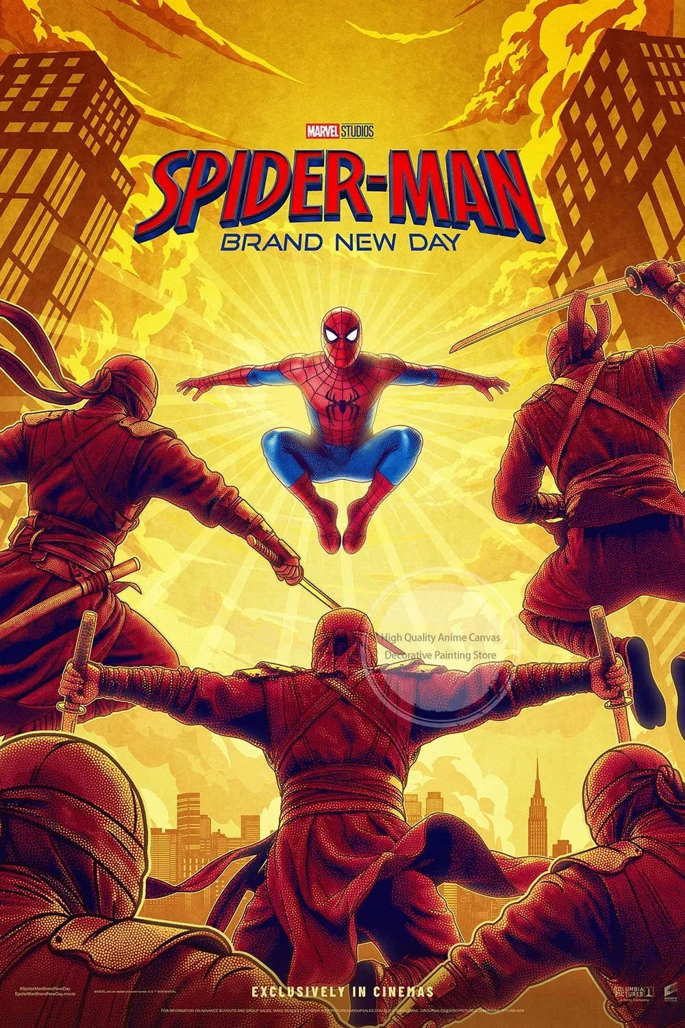 Spider-Man Cinematic Art – Unframed Canvas Poster