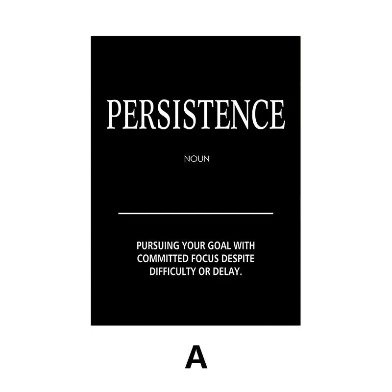 Minimalist Black & White Motivational Canvas Poster