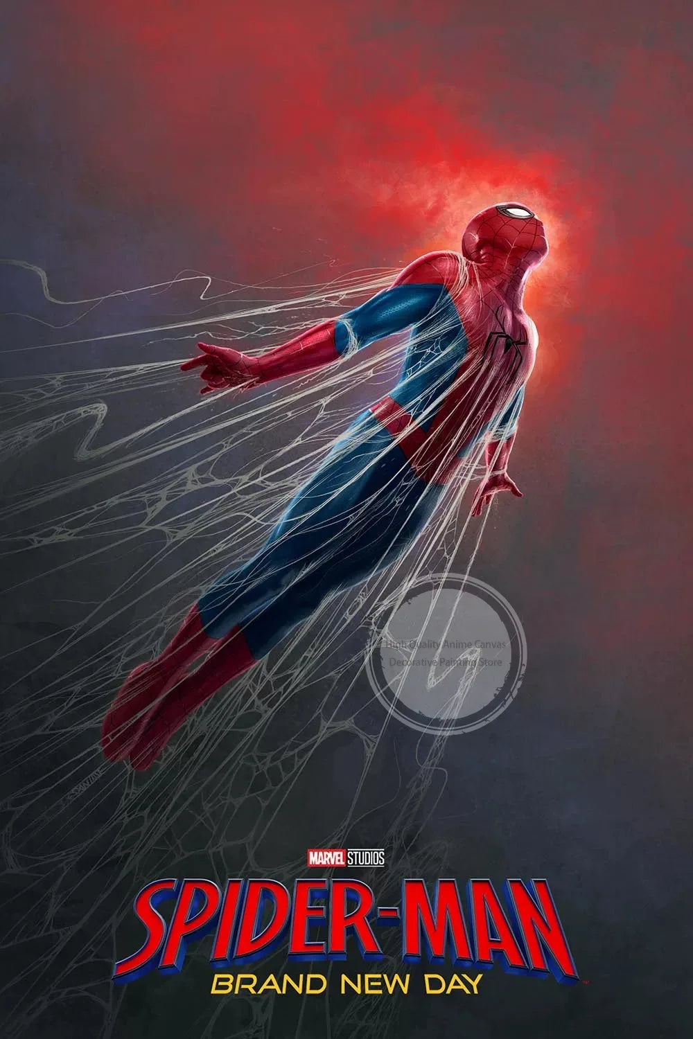 Spider-Man Cinematic Art – Unframed Canvas Poster